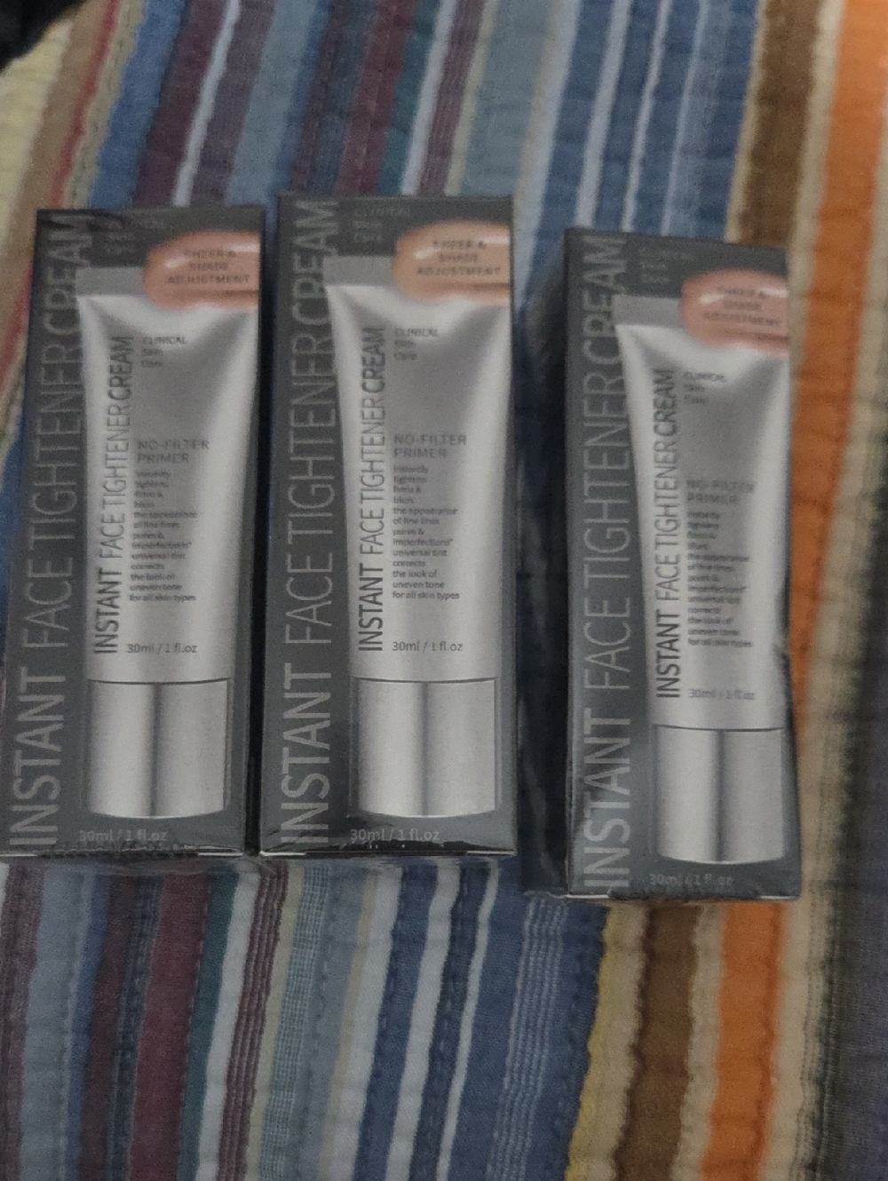 Instant Face Tightener Cream - Silver Tone (Unbranded) 3 Pack